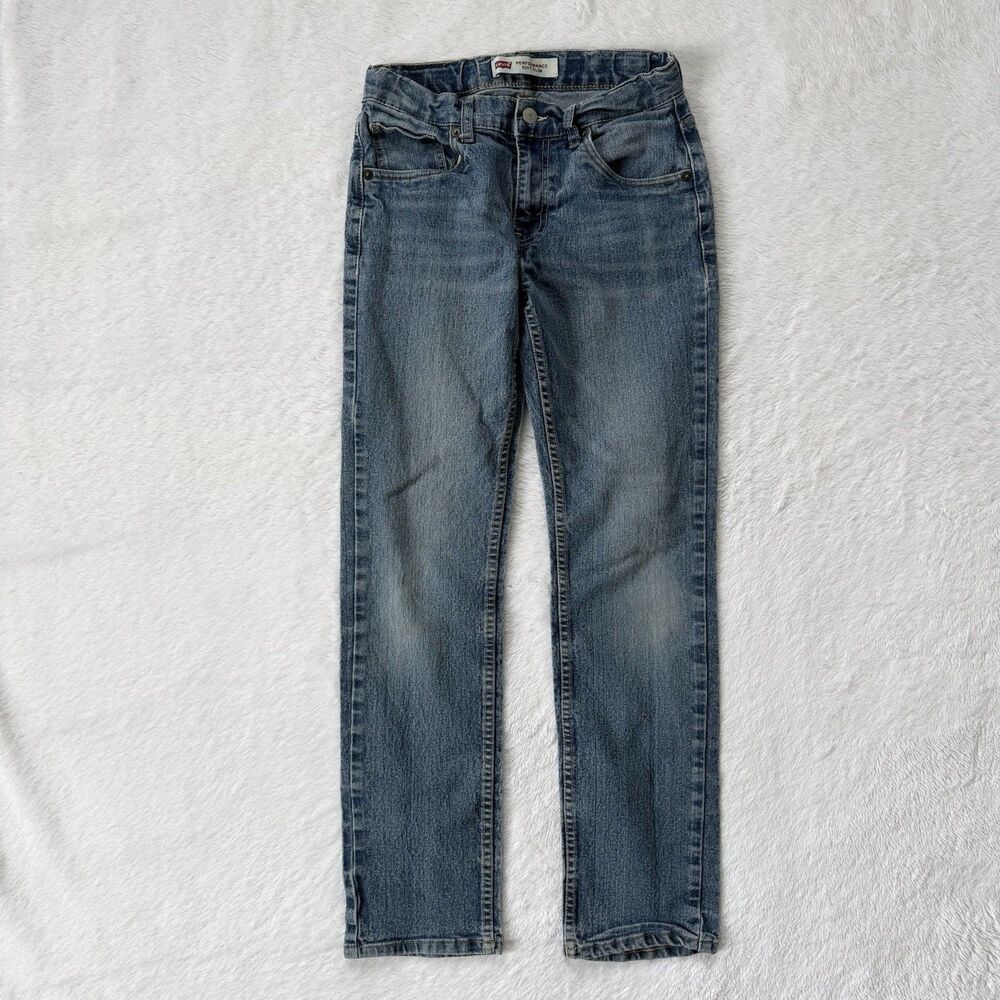 Levi's 511 Boys Straight Blue Denim Jeans 16 REG Adjustable Waist W28 L30
